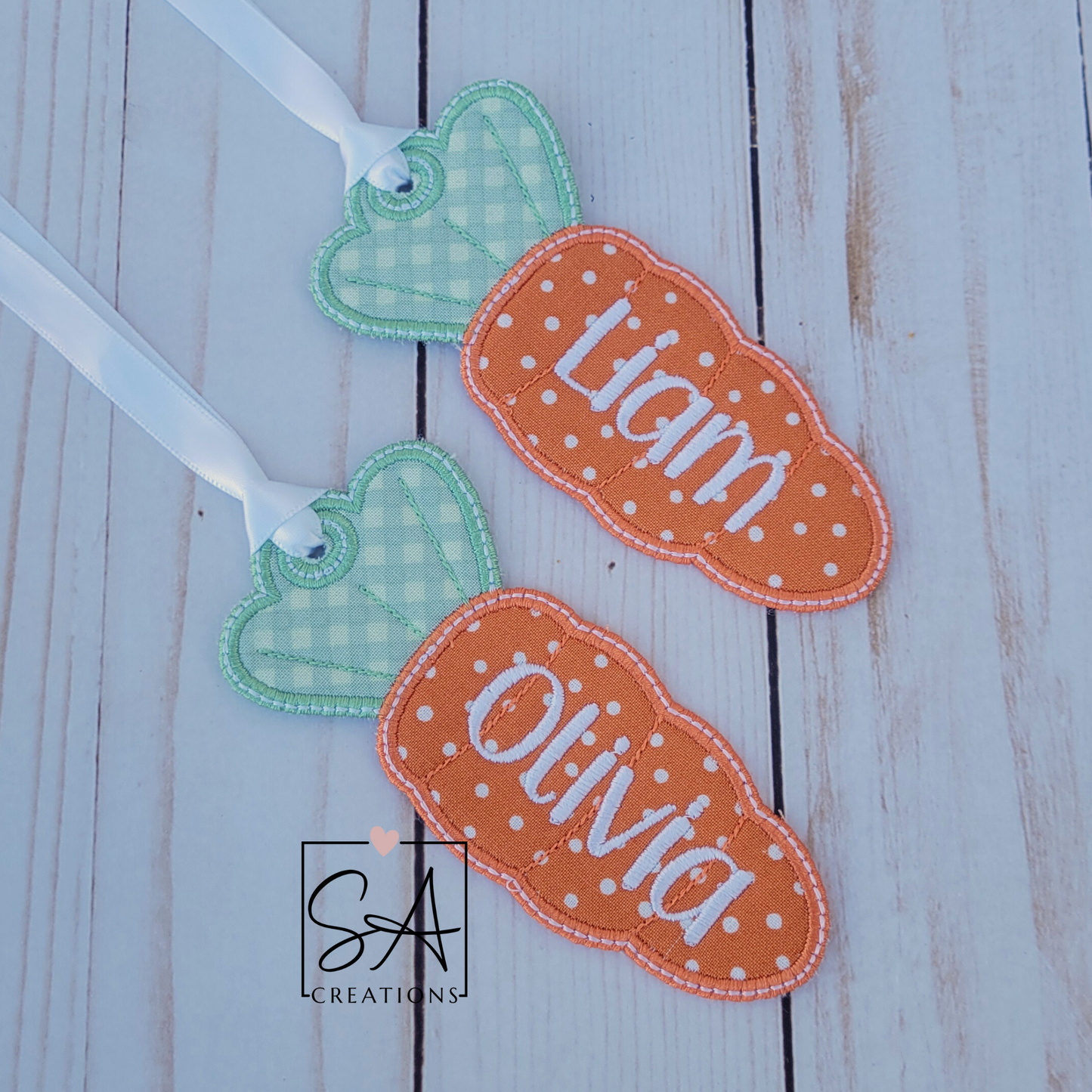 Personalized Carrot Easter Basket Tag