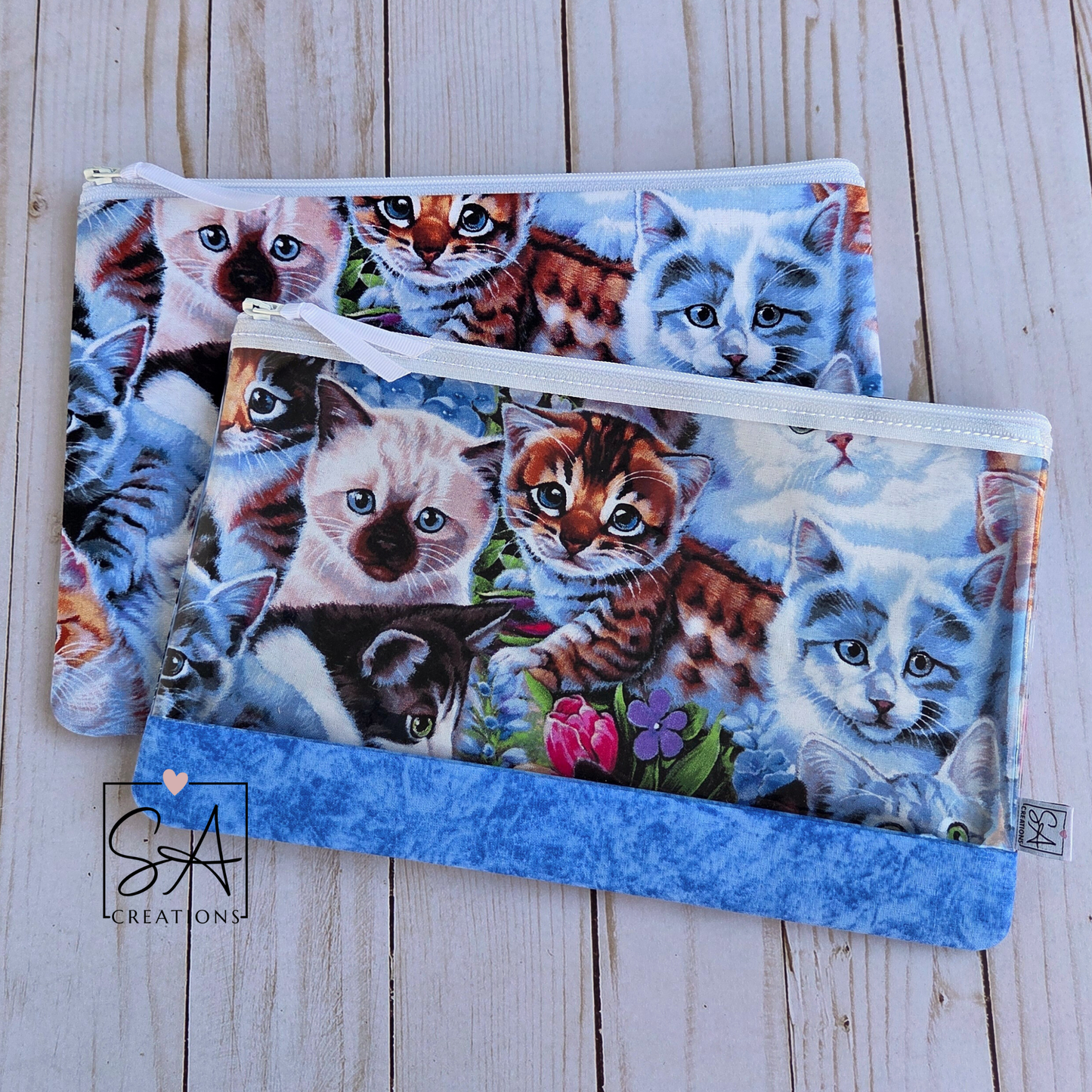 Kitten Floral See Through Bag