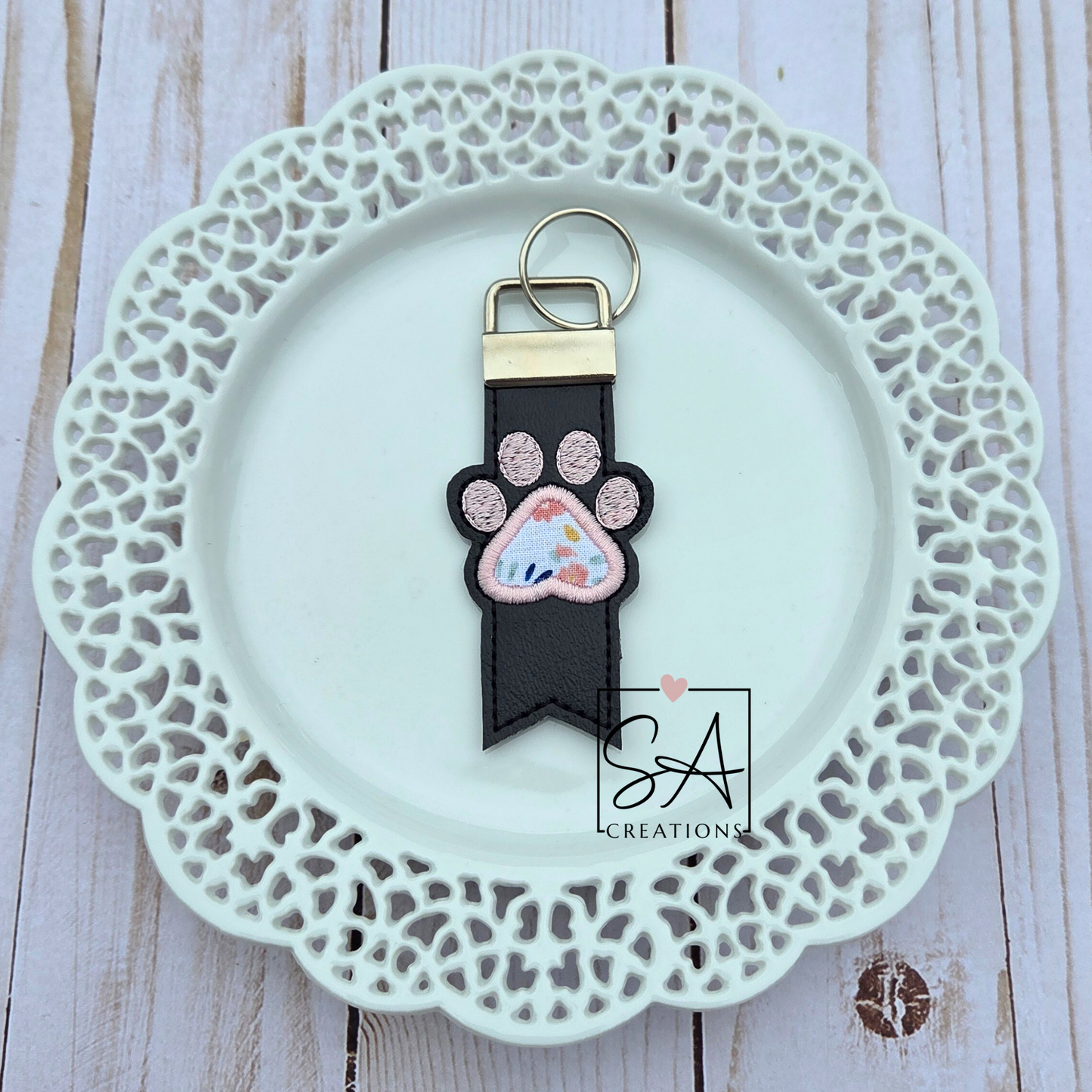 Paw Print Keychains
