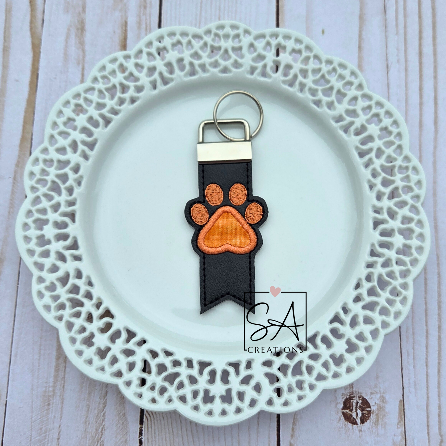 Paw Print Keychains