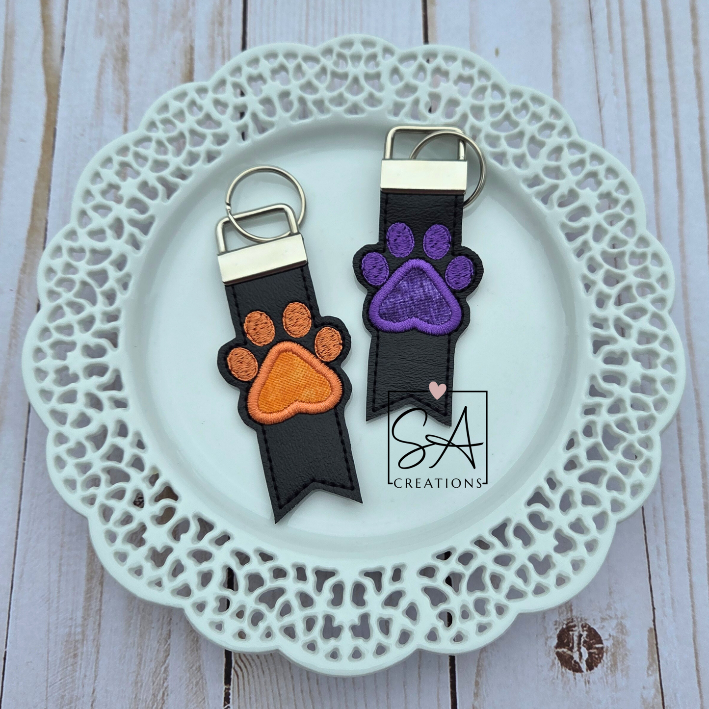 Paw Print Keychains