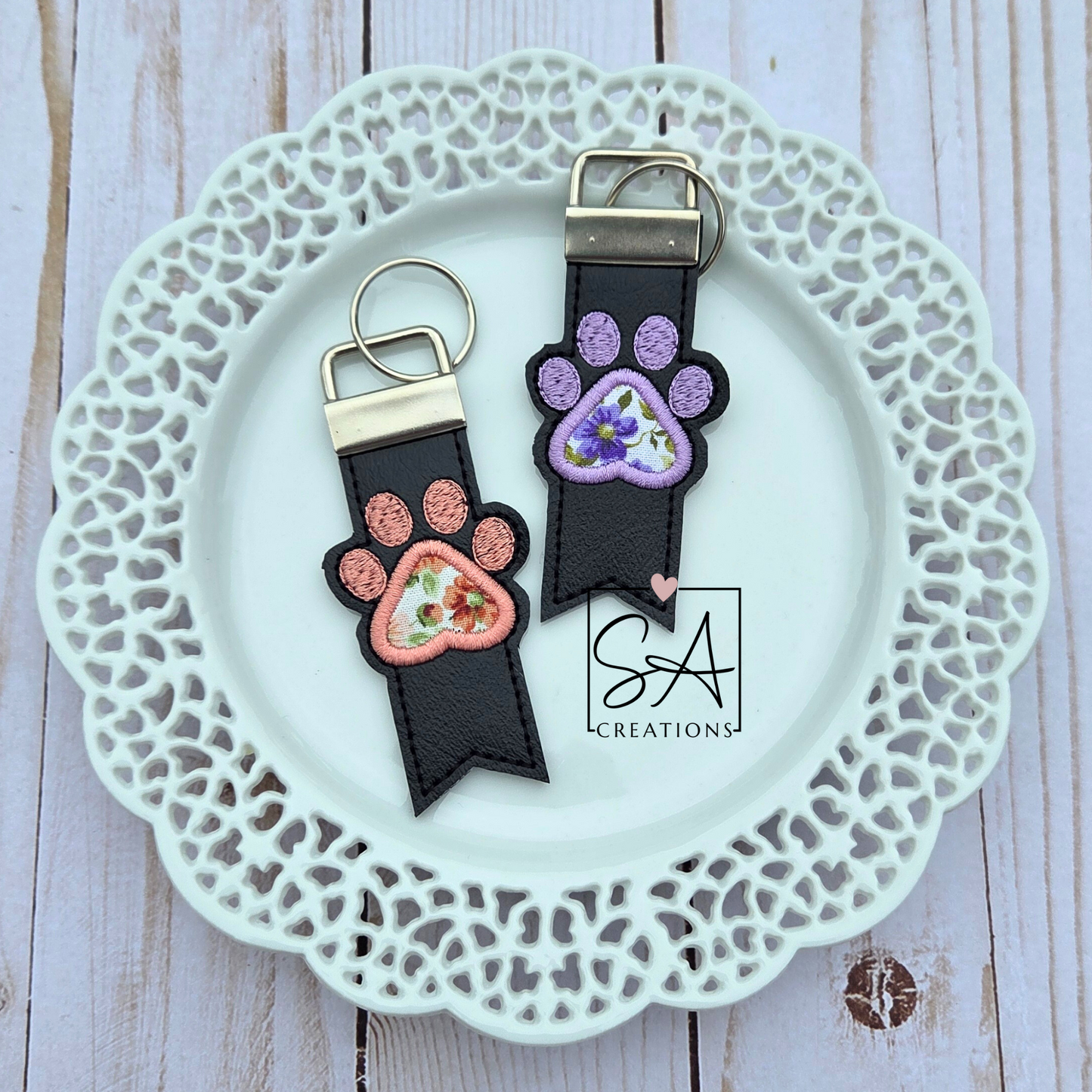 Paw Print Keychains