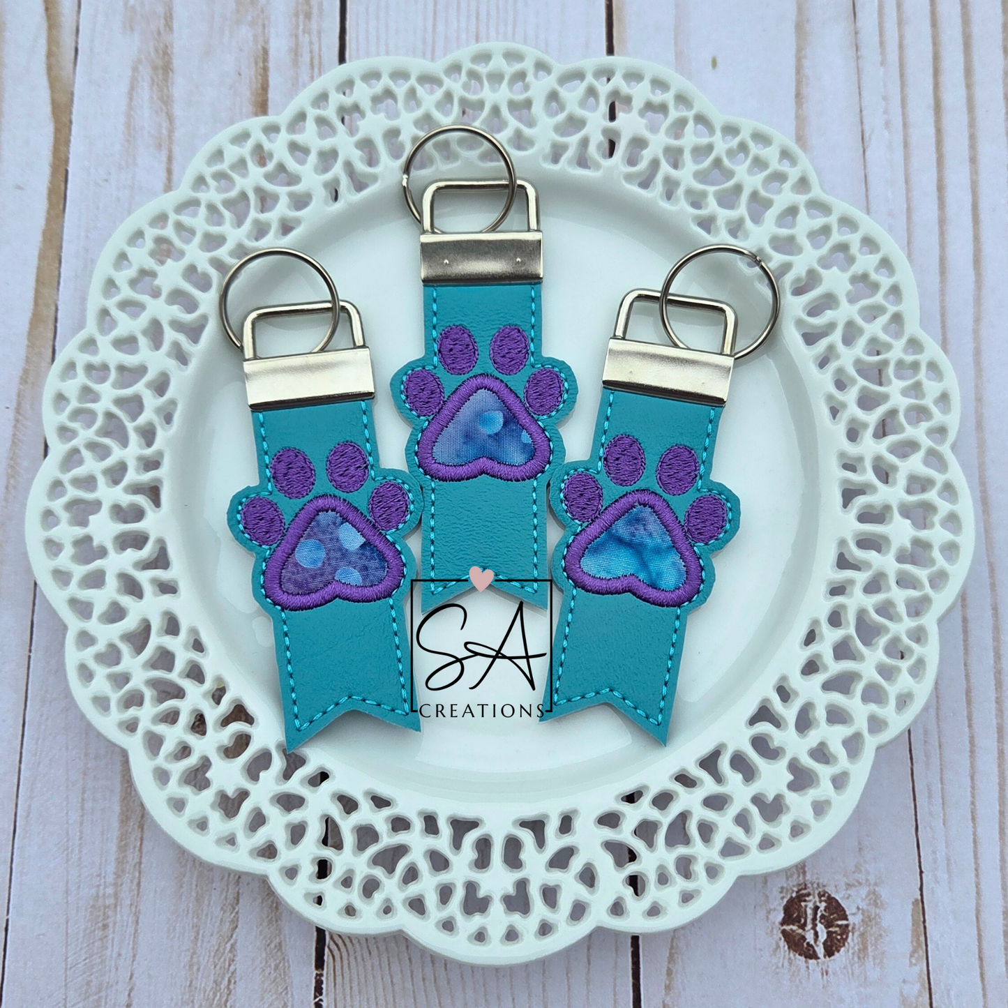Paw Print Keychains