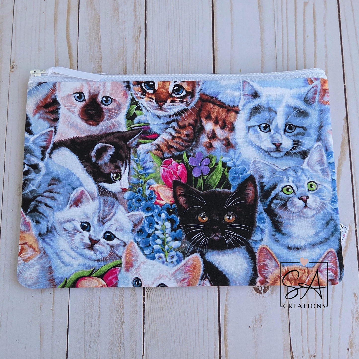 Kitten Floral Basic Bag