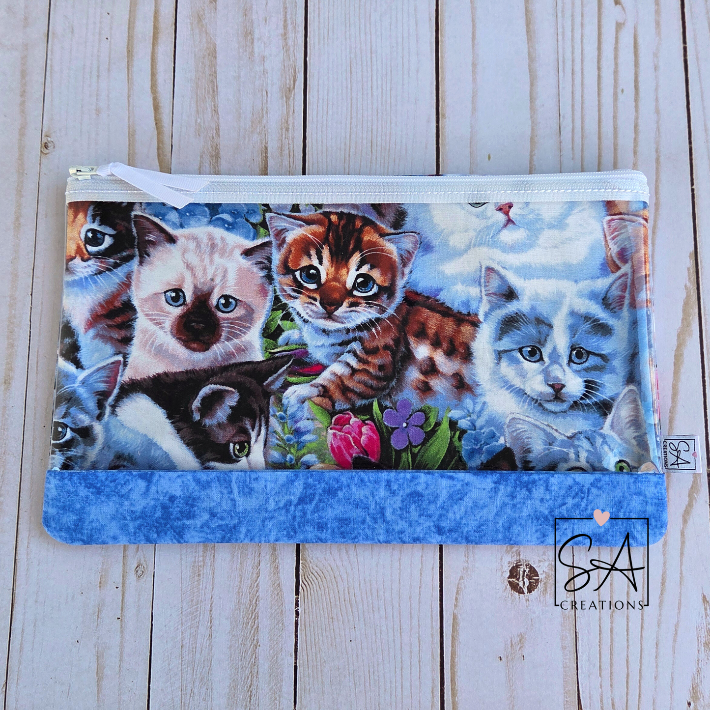 Kitten Floral See Through Bag