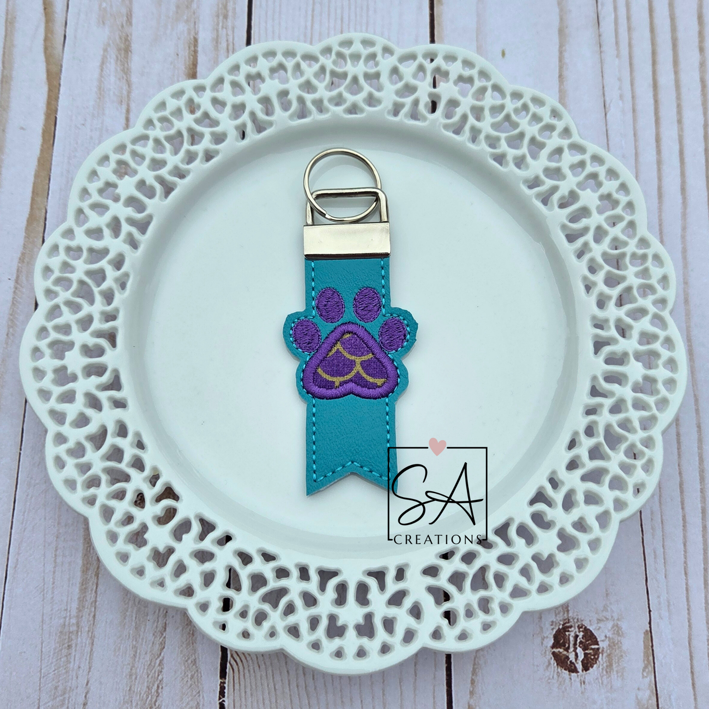 Paw Print Keychains