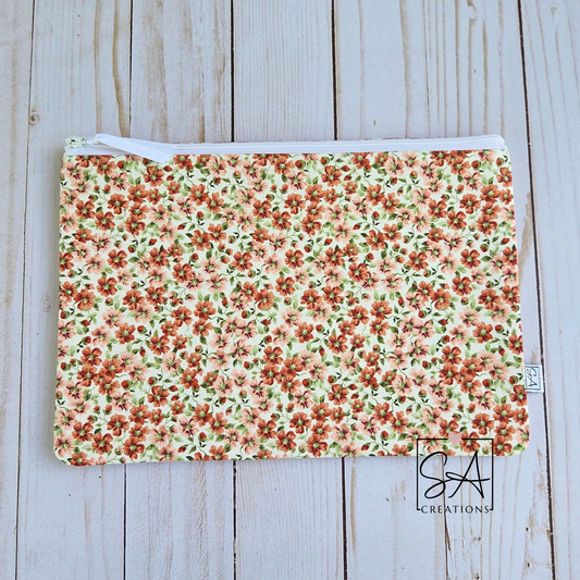Peach Floral Basic Bag