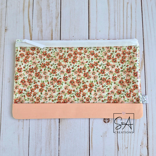 Peach Floral See Through Bag