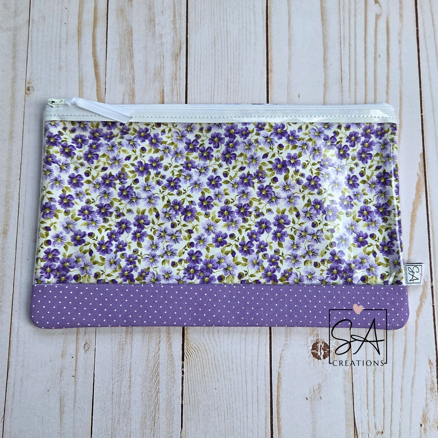 Mini Purple Floral See Through Bag