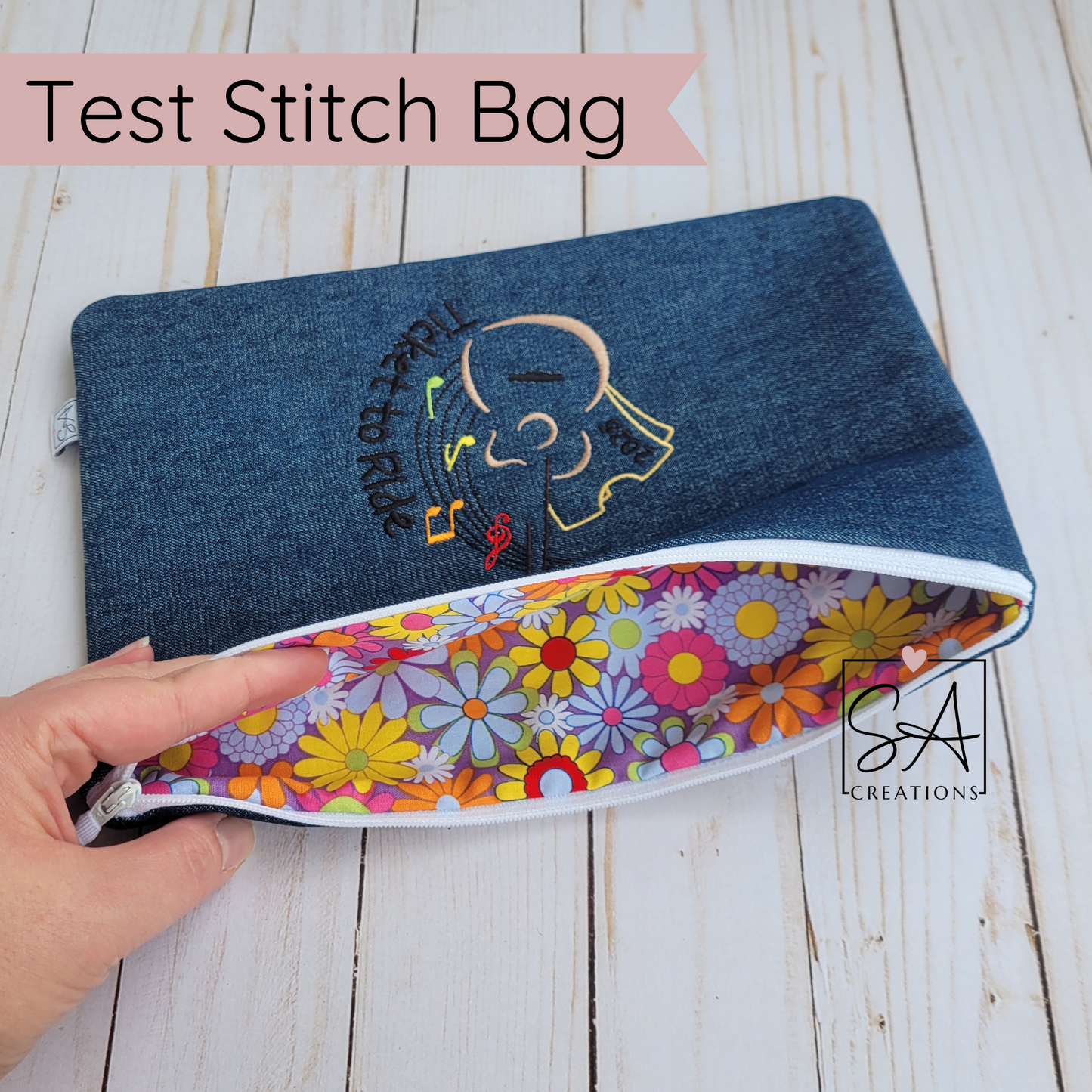 TEST STITCH "Ticket to Ride" Bag