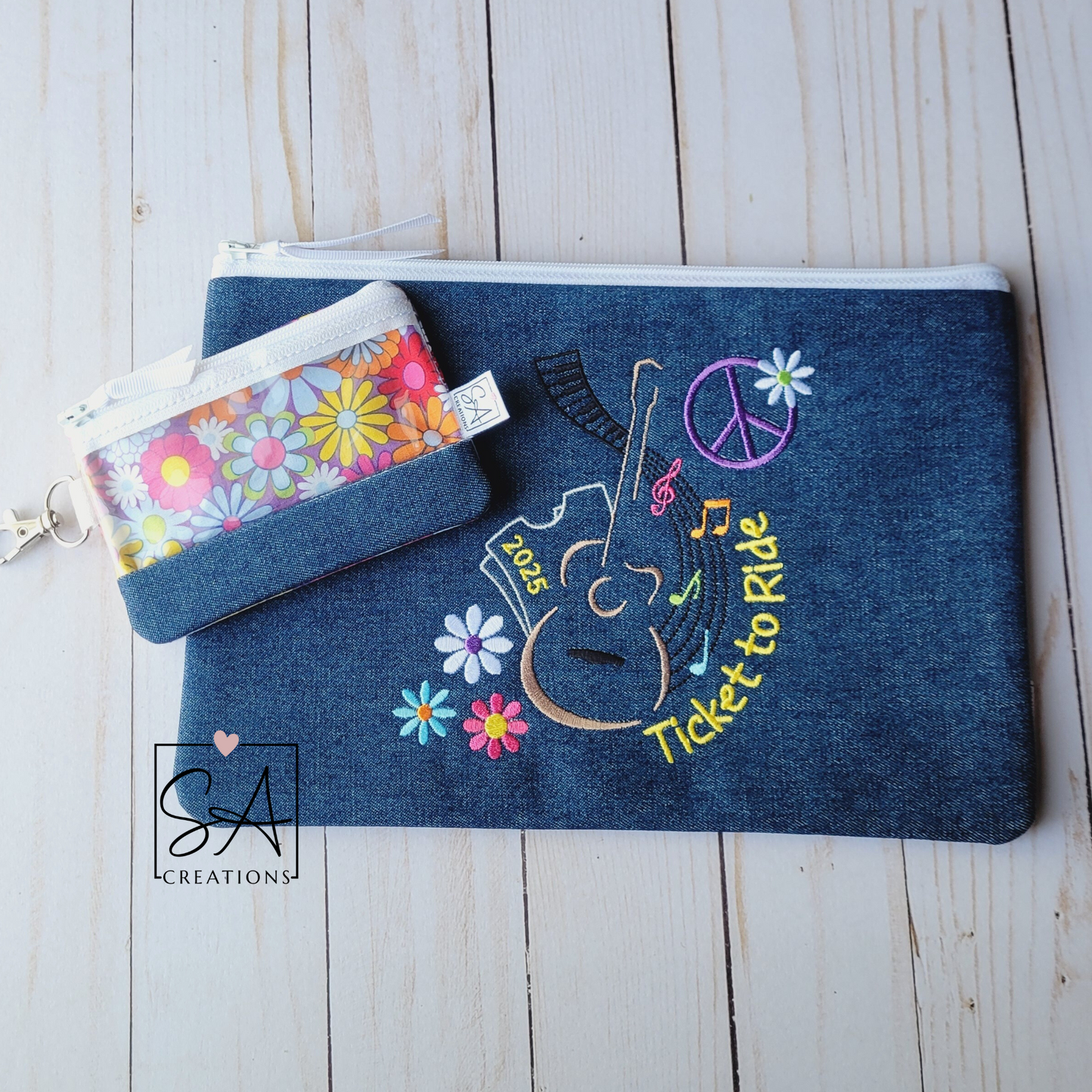 Retro Flower Mini See Through Bag
